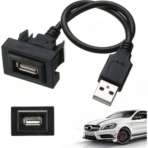 Mayitr 1pc Dedicated Replacement Car Dashboard Flush Mount Extender High Speed USB 2.0 Extension Lead Cable Cord For Toyota