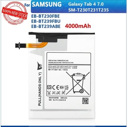 100% Genuine EB-BT230FBE For Samsung Galaxy Tab 4 7.0 7.0" T230 T231 T235 SM-T230 SM-T231 SM-T235 4000mAh Tablet New Batteries