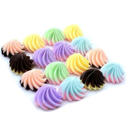 20pcs Simulation Resin Flatback Marin Sugar Cabochon Cute Diy Scrapbooking Candy Kawaii Cake Decoration For Embellishments