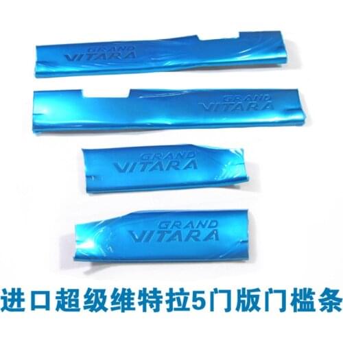 High Quality 4pcs/ Chrome Door Sills Set for 2007-2012 Suzuki Grand Vitara 5dr