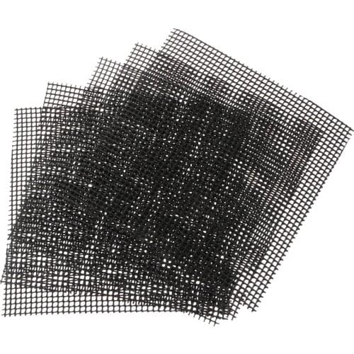 5x Black Cuttable Drainage Net Bonsai Mesh Sheet Roots Protection 15x15cm