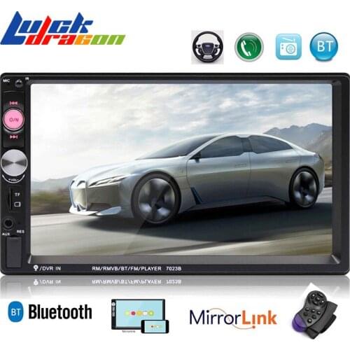 Autoradio Bluetooth Car Radio MP5 Player Auto audio 2din 7023B Car Audio Rear View Camera Car Stereo Mirrorlink Remote Control