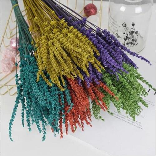 100pcs Dried Natural Flower Bouquets Lavender Flower Bunches for Mariage Party Decoration DIY Immortal Flower Garden Living Room