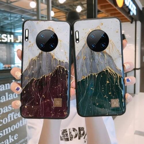 IMY Luxury Glitter Marble Gold Foil phone case For Huawei P40 P30pro P30 P40 Lite Nova 5 6 Mate 30 pro Bling silicone cover Capa