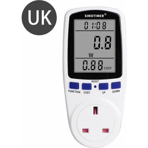 EU US UK Plug Socket Digital Wattmeter Meter Power Consumption Watt Energy Meter KWh AC 220V 110V Electricity Analyzers Monitors