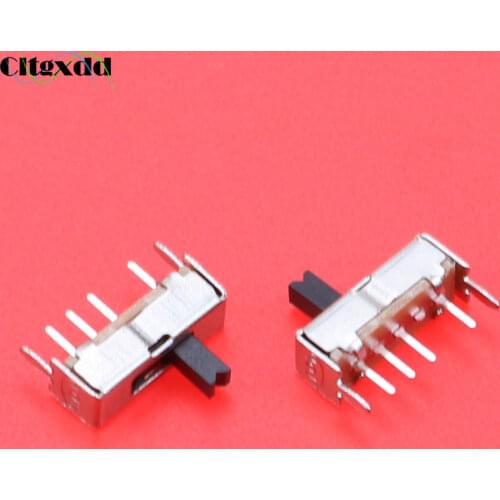 Cltgxdd 1pcs Mini Toggle Switch SS13D07G4 3 Position SPDT 1P3T 6 Pin PCB Panel Mini Vertical Slide Switch Handle height : 4MM
