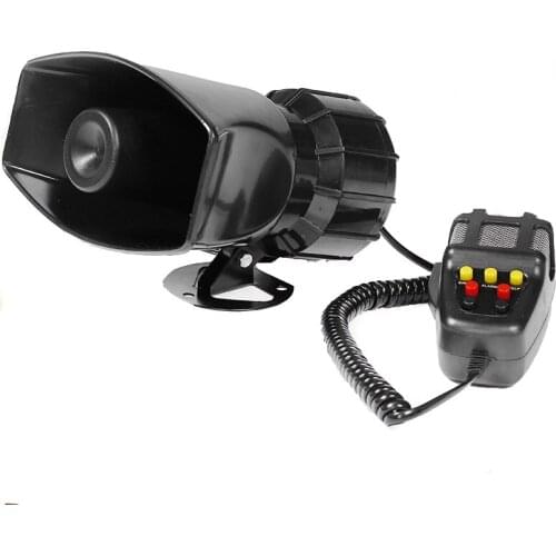 DC 12V Wire 100 Watt Alarm Siren 7 Tone Outdoor 120Db Sounder Super Car Alarm Horn Security Alarm Siren For Whistle Fire Securit