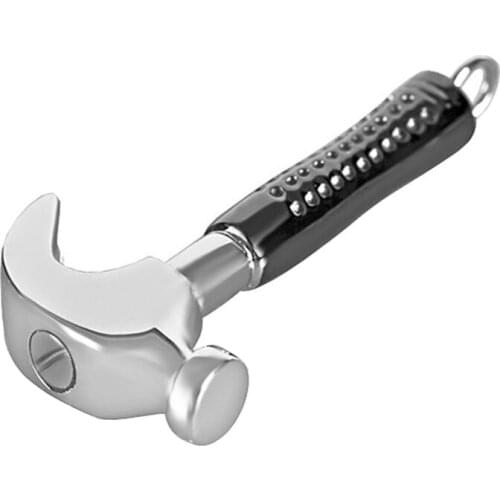 IJD8239 HOT!!! steel and Black 316L stainless steel HAMMER SHAPE memorial ashes jewelry pendant keepsake urn Cremation Necklace