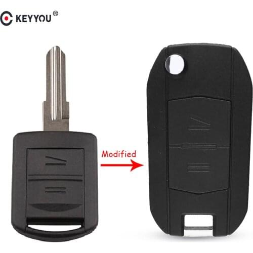 KEYYOU Modified 2 Button Remote Key Shell For OPEL Zafira OMEGA Vectra Insignia Astra Uncut Blade Car Flip Folding Key Case