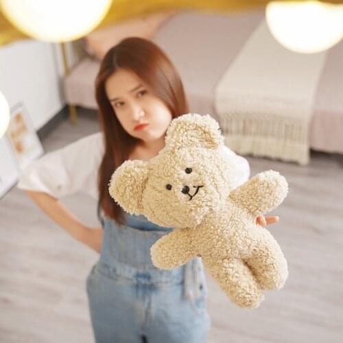 15cm-30cm Cute Cartoon Plush Biscuits Bear Baby Plush Toy Girl Bag Car Key Ring Mobile Phone Pendant Jewelry Stuffed Doll Gift