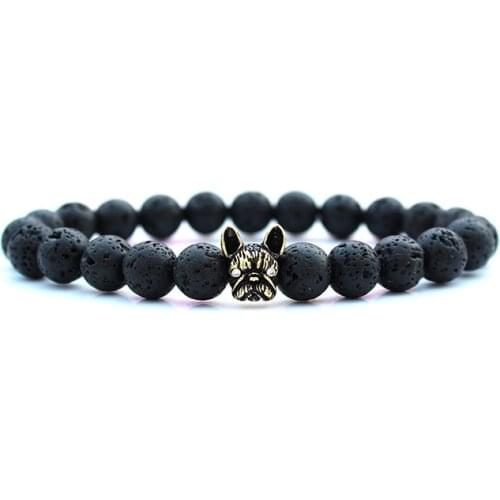 Dog Head pulseras hombre 2020 Man bracalete Beaded Men bracelet natural stone beads bracelets for women jewellery bileklik