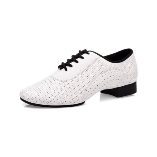 Men leather shoes sneaker modern shoes social dance two points Latin dance square dancing shoes national standard dance soft