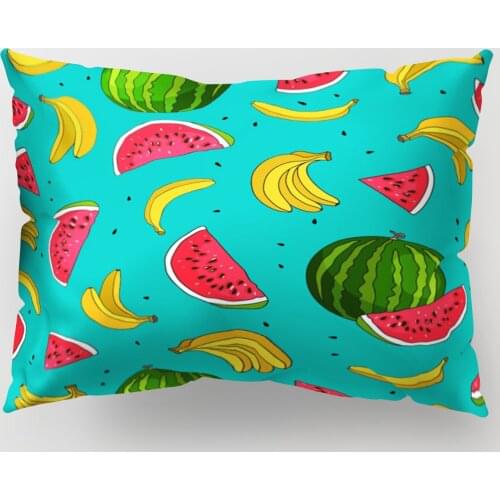 Watermelon Sunflower Cushion Cover Hello Summer Stripe Coconut Decorative Pillowcase for Sofa Couch Living Room Home Decor 30x50