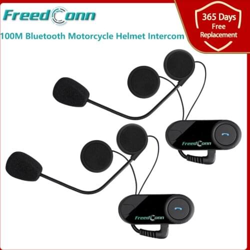Original FreedConn TCOM-OS Motorcycle Intercom Bluetooth Helmet Headset T-COM OS 2 Riders FM BT Interphone Intercomunicador