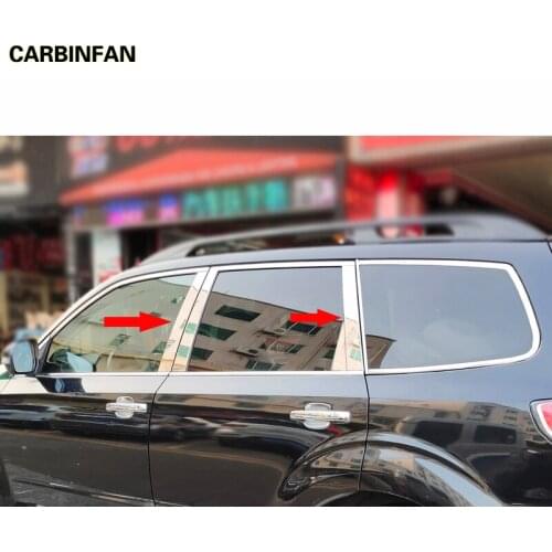 Stainless Steel Center Pillar Trim Car Window Cover Sequin Decoration Sticker For Subaru Forester 2009 2010 2011 2012 C1998
