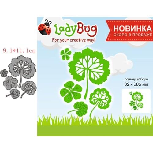 Five leaf clover background Troqueles de corte de metal scrapbooking cutting dies DIY dies scrapbooking nouveau arrivage 2021