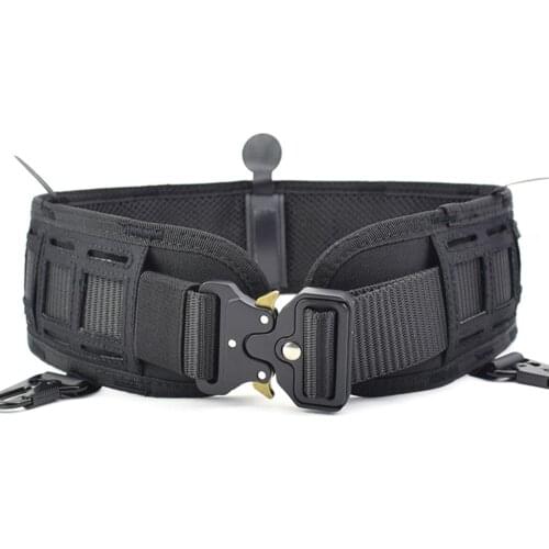 Tactical Molle Belt Military Army Airsoft Battle Waist Belt Adjustable Army Nylon Soft Padded Waistband Hunting Paintball Belt