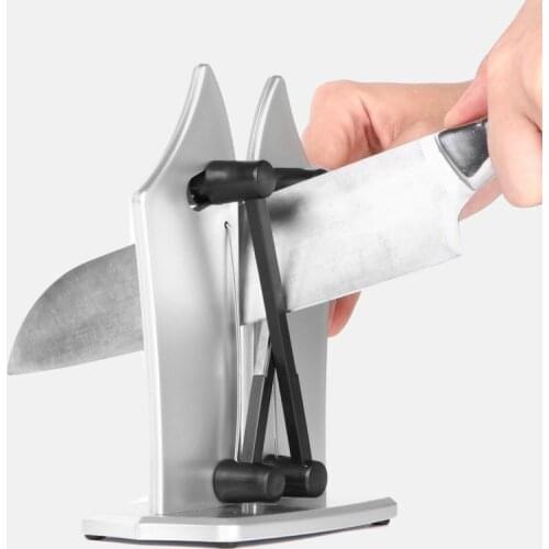 Kitchen hand-held knife sharpener with base multi-function knife sharpener supplies V-shaped knife sharpener household
