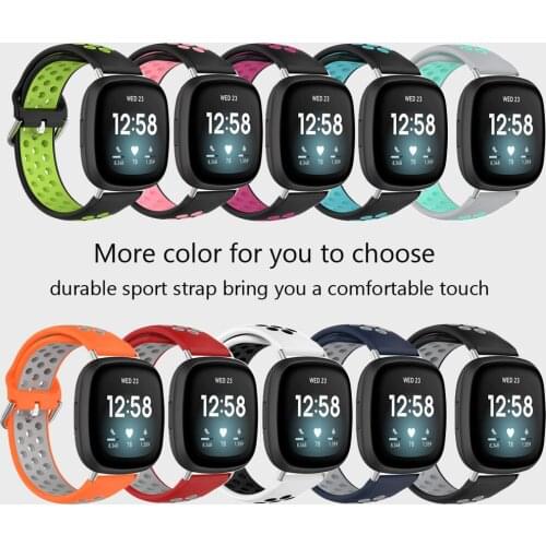 Silicone Strap For Fitbit Versa 3/Sense Replacement Smart Watch Band For Fitbit Versa3 Adjustable Bracelet Wristbelt Accessories