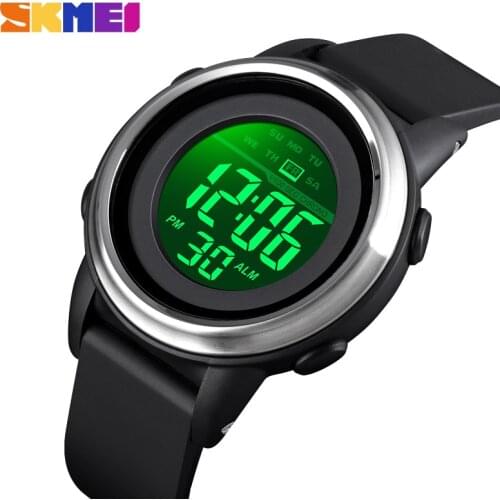 SKMEI Sport Digital Watch 50M Waterproof Men Alarm EL Light Stopwatch Clock Male LED Wristwatch Relogio Masculino Montre