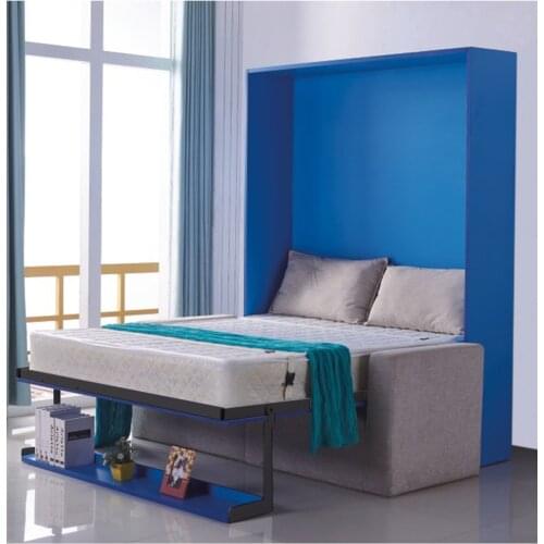 Modern design fold-down wall bed vertical horizontal folding hiding Murphy bed with sofa set