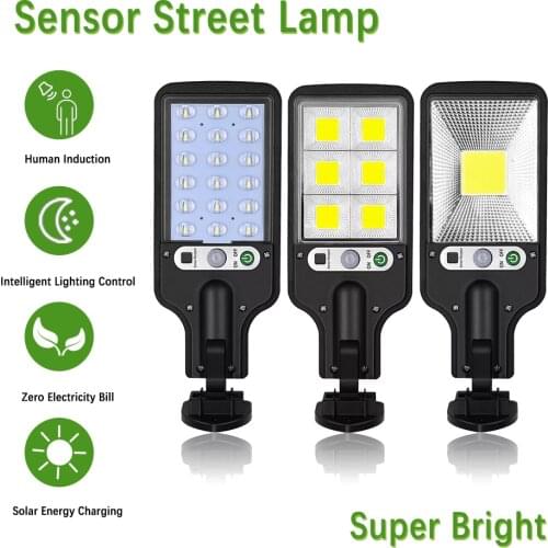 Led Solar Lamp Outdoor Solar Street Light 3 Modes Motion Sensor Lighting Waterproof Powered Sunlight Wall Lamp Garden Decoration