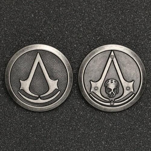Valhalla Odyssey Brooch Pin Abstergo Knights Templar Master Skull Logo Badge Altair Ezio Connor Desmond Miles Jewelry Wholesale