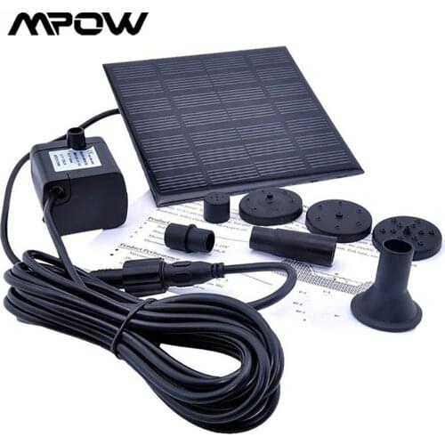 Solar Water Pump Solar Fountain Kit for Garden Pool Pond Water Fountain Aquarium DC 7V 180L/H Automatic Solar Powered Pump Kit