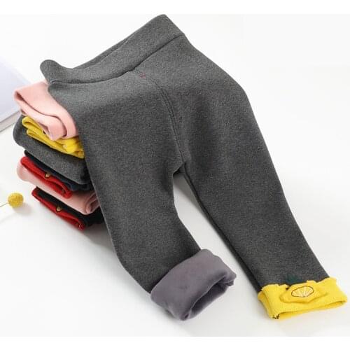 Winter Baby Warm Leggings For Children 0-4T Pants Kids Thicken Warm Elastic Waist Cotton Leggings Girls Pants Trousers