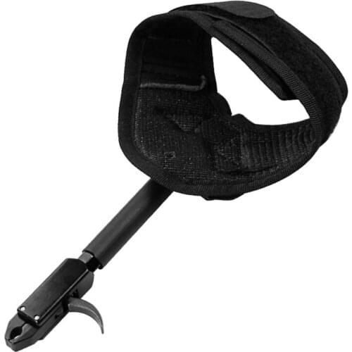 1X Black Color Archery Caliper Release Aid Compound Bow Strap Shooting Pro Arrow Trigger Wristband Archery Bow Free Shipping