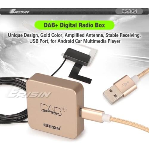 364 External Amplified Antenna Aerial Digital Radio DAB+ Box for Android 8.1/9.0/10.0 Car Radio Player