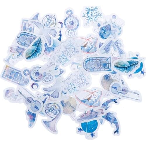 46pcs/box Star Ocean DIY Diary Stickers Paper Lables Gifts Packaging Decor