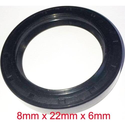 8mm x 22mm x 6mm NBR nitrile oil rubber seal black