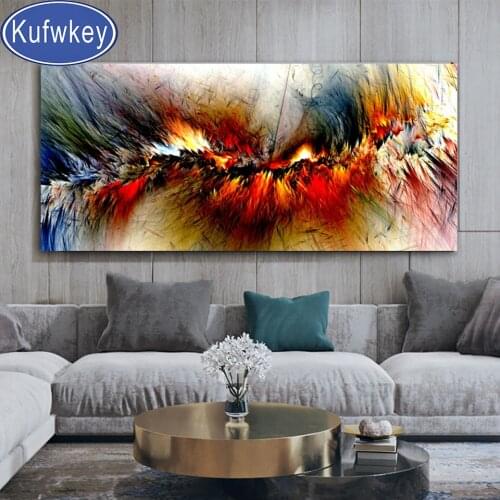 Diy 5d Diamond Painting Orange Abstract 3d Cross Stitch Square Round Diamond Embroidery Handwork Rhinestone Art A4267