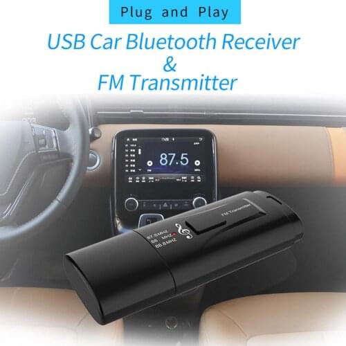 Car USB Bluetooth Receiver Adapter Audio FM Transmitter Adapter Dongle 3.5mm AUX For TV PC Headphones Home Stereo Car HIFI