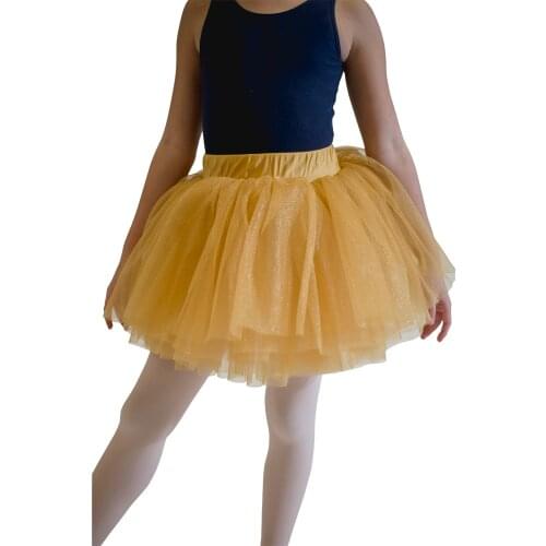 Girls Ballet Dance Tutu Skirts Light Skirts Short Dancing Skirts 15 Colors Available 4 Layers with Brief Built In
