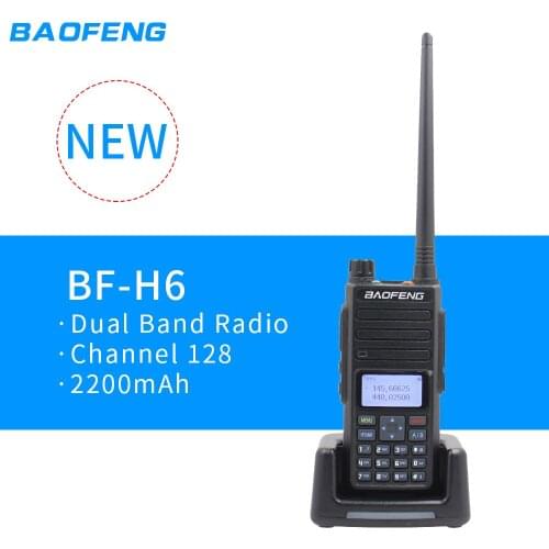 2020 Baofeng Dual band two way radio BF-H6 Powerful Walkie Talkie 136-174MHz 40-520MHz Handy Talky PTT Radio Amateur