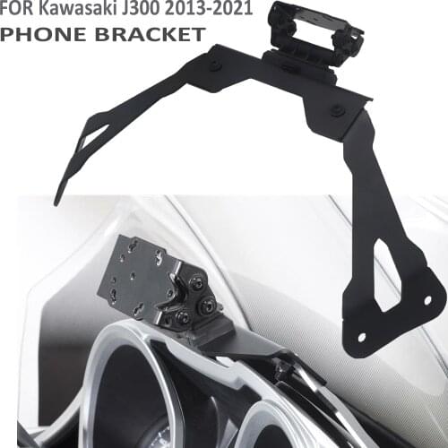 FOR Kawasaki J 300 J300 2013-2021 2017 2018 Motorcycle Phone Navigation GPS Plate Bracket USB Wireless Charging Adapt Holder Kit