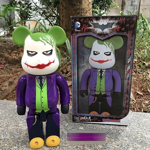 The Joker Bear Brick Action Figure 400% Bears Cos The Joker Brick Doll PVC figure Toy Brinquedos Anime 28CM