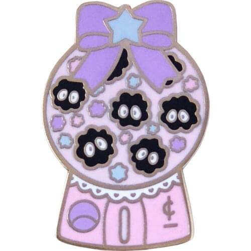 Soot themed gum ball machine Enamel Pin