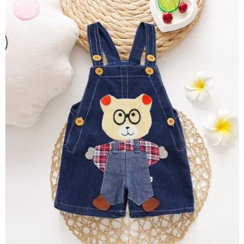 IENENS Kids Baby Jumper Boys Girls Clothes Pants Denim Shorts Jeans Overalls Toddler Infant Jumpsuits Clothing Trousers
