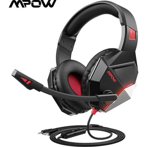 Mpow EG10 Gaming Headphone for PS4 Pro PC Xbox One Controller Portable 3.5mm Wired PC Gaming Headsets with Noise Cancelling Mic