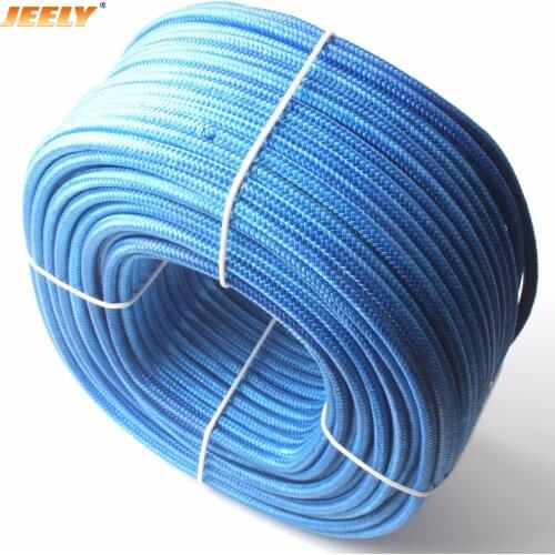 JEELY 100m 10mm UHMWPE Fiber Core with Polyester Jacket Yatch Towing Rope Winch Rope