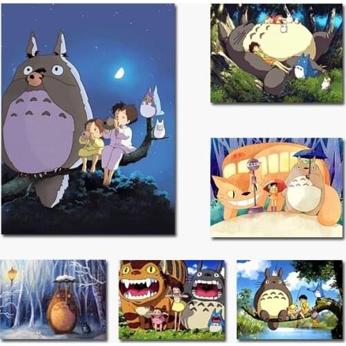 Hayao Miyazaki Classic Anime Movie My Neighbor Totoro Ghibli HD Canvas Painting Art Posters And Prints Home Decoration Painting