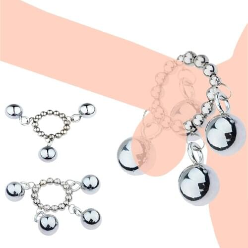 Stainless Penis Ring Cock Rings with Beads Glans Stimulation Adult Products Males Metal Ring Sex Toys For Men Delay Ejaculation