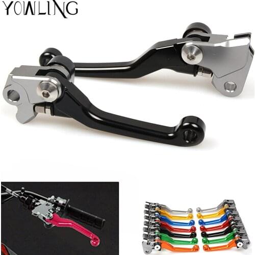 RED CNC Aluminum Billet Pivot Foldable pit bike Brake Clutch Levers handle FOR HONDA CR250R CR 250R 2004 2005 2006 2007