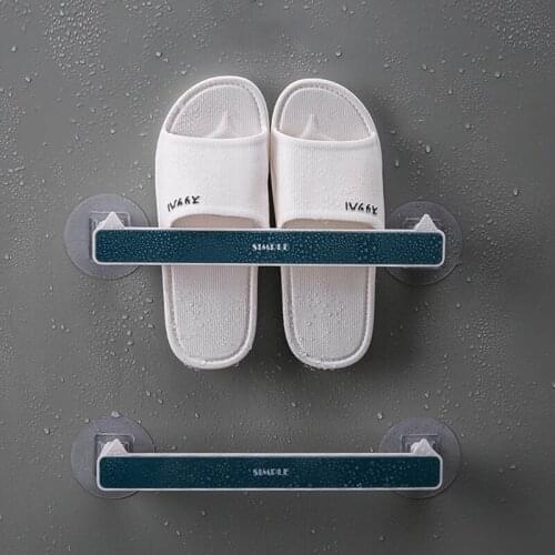 M5TF Modern Wall Mounted Slipper Hanger Punch-Free Self-Adhesive Hanging Shoe Rack Kitchen Bathroom Towel Shelf Organizer