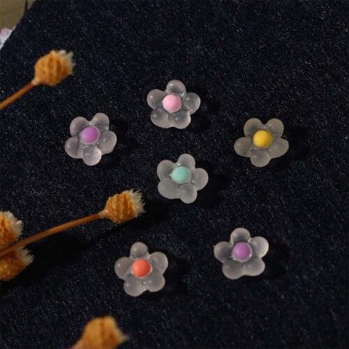 Nail Art Small Flower Charm Exquisite Color Flower Resin Petal Nail Jewelry Manicure Accessories
