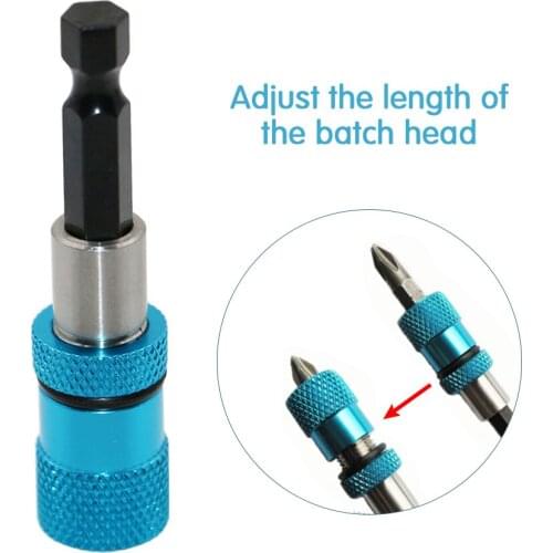 60mm 1/4 Mini Handle Screwdriver Holder Detachable Extension Rod Hex Shank Magnetic Quick Release Electric Screwdriver Drill Z1