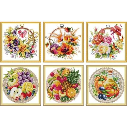 DIY Needlework Kits Embroidery Kits Counted 11CT Printed on Canvas 14CT DMC Cross Stitch Kits Cotton Thread Painting Home Decor